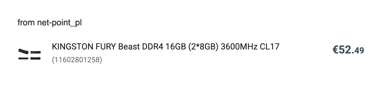 2023 RAM purchase for 52.49 euros